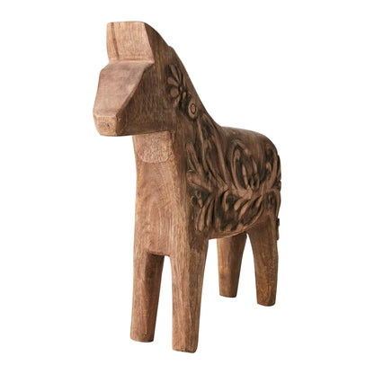 Affari of Sweden FÅLE Dala Pferd braun Schnitzereien aus Mangoholz 30 cm