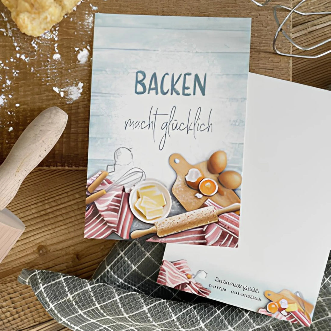 ann &amp; jan postkarte backen macht glücklich anna und ole shop