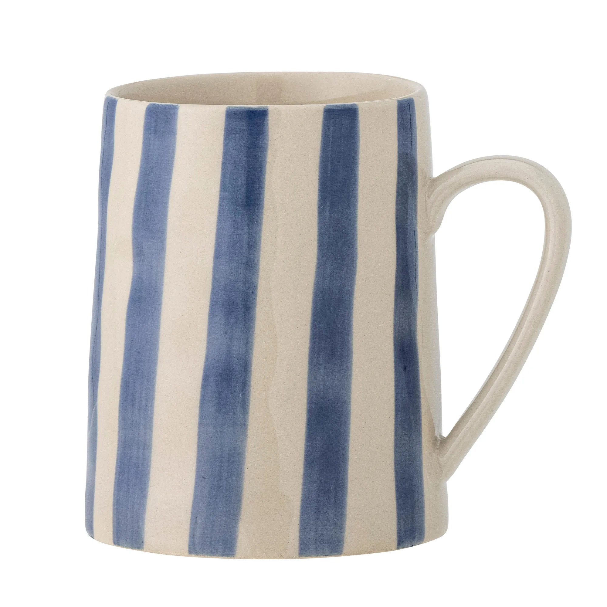Bloomingville Tasse Becher "Begonia" blau gestreift 440 ml