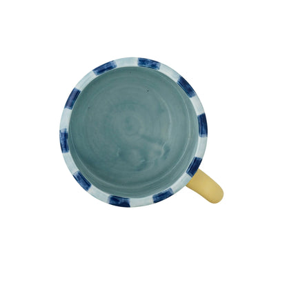 Bloomingville Tasse Becher "Phoenix" blau gestreift 250 ml