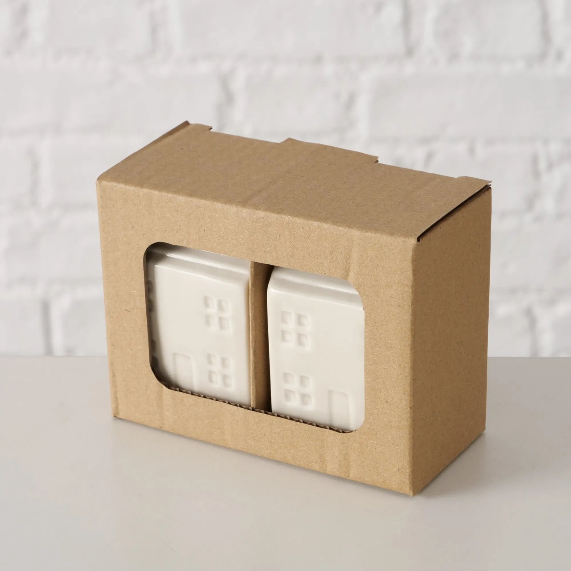 Boltze Salz &amp; Pfeffer Streuer Set "Homa" weiß Keramik
