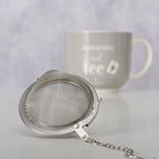Boltze Tasse „Abwarten und Tee trinken“ mit Teesieb 300 ml