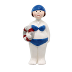 Chic Antique Deko Figur "Dame mit Schwimmring" aus Keramik 14 cm