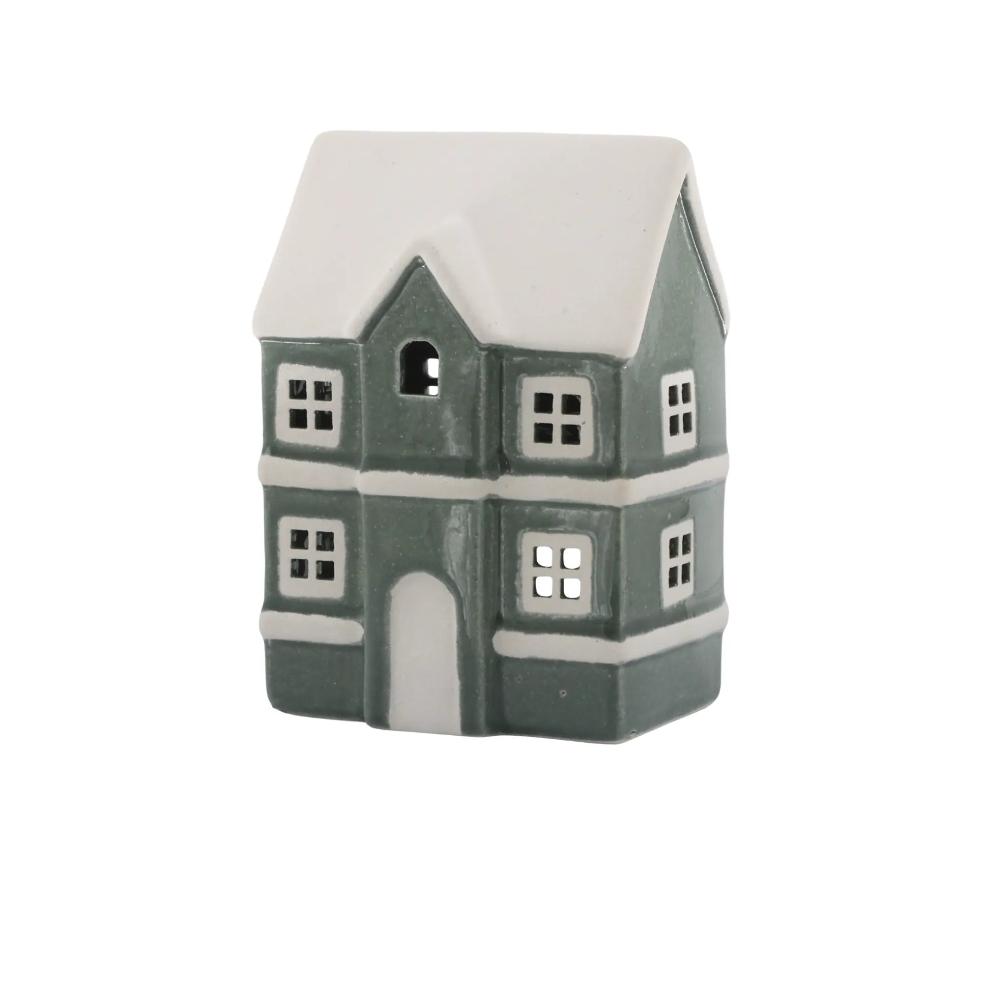 Chic Antique "Chamonix" Haus für Teelichter verte grün 14 cm