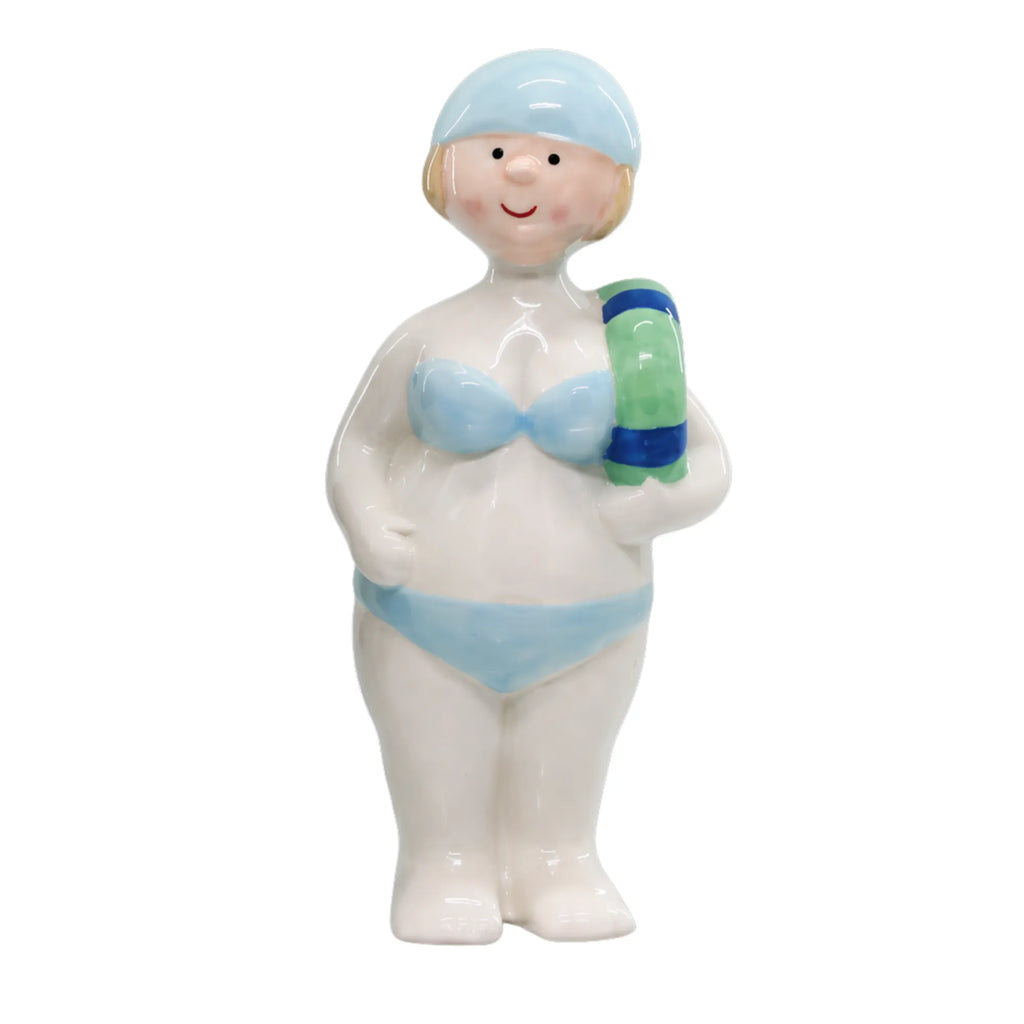 Chic Antique Deko Figur "Dame mit Schwimmring" aus Keramik 14 cm