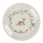 Clayre & Eef großer ø 28 cm Servier-Teller Herbst Winter "Rehe"