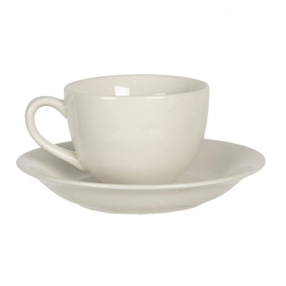 Clayre &amp; Eef Tasse mit Unterteller Set Herbst Winter "Rehe"
