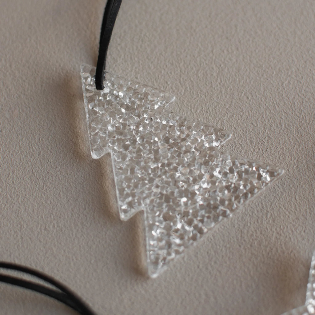 DBKD Anhänger aus Glas Weihnachtsbaum 8 cm