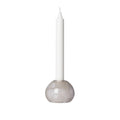 ERNST Kerzenhalter aus Glas beige meliert