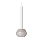 ERNST Kerzenhalter aus Glas beige meliert