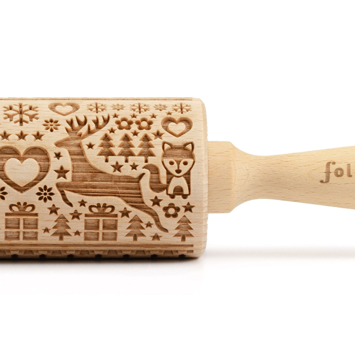 Folkroll Motiv Teigrolle "Polare Weihnacht" 43 cm