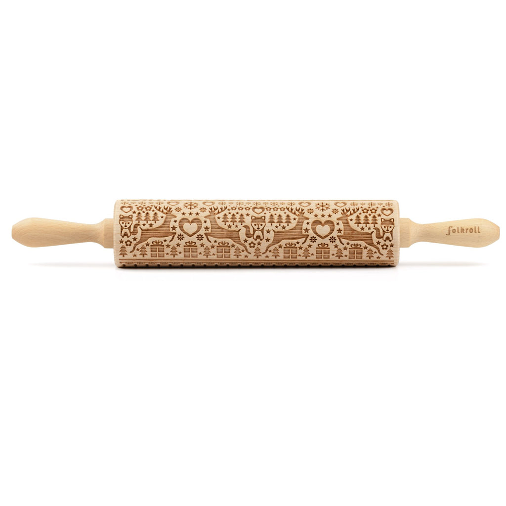 Folkroll Motiv Teigrolle "Polare Weihnacht" 43 cm