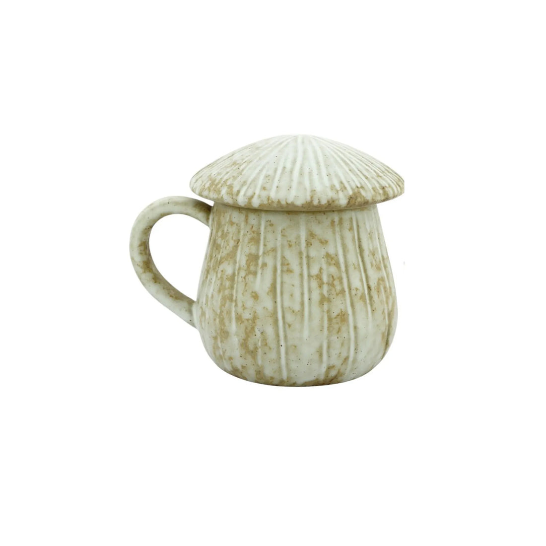Home Society Tasse mit Deckel „Pilz“ aus Porzellan