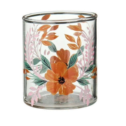 Ib Laursen Teelichthalter aus Glas handbemalt – 6 florale Designs
