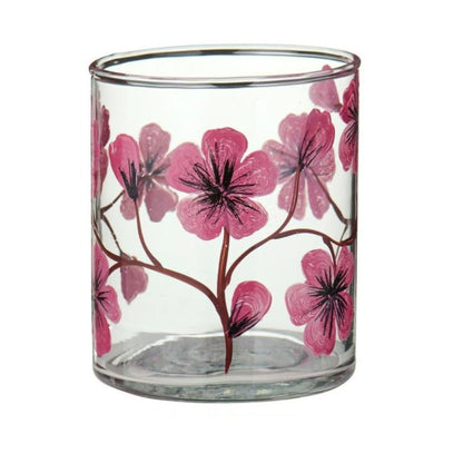 Ib Laursen Teelichthalter aus Glas handbemalt – 6 florale Designs