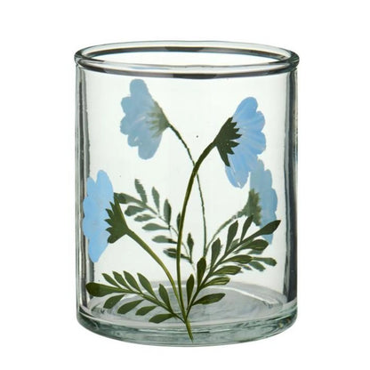Ib Laursen Teelichthalter aus Glas handbemalt – 6 florale Designs