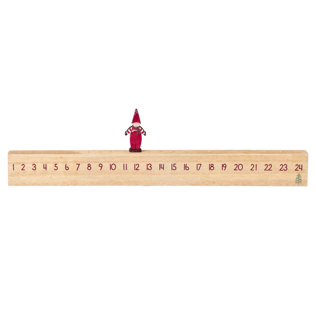 Ib Laursen Adventskalender "Wichtelmännchen" aus Holz 50 cm