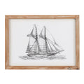 Ib Laursen Segelschiff Bild im Holzrahmen 37 x 27 cm – maritime Wanddeko 2 Designs