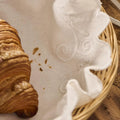 ib laursen brotserviette weiß mit stickerei rund anna und ole shop