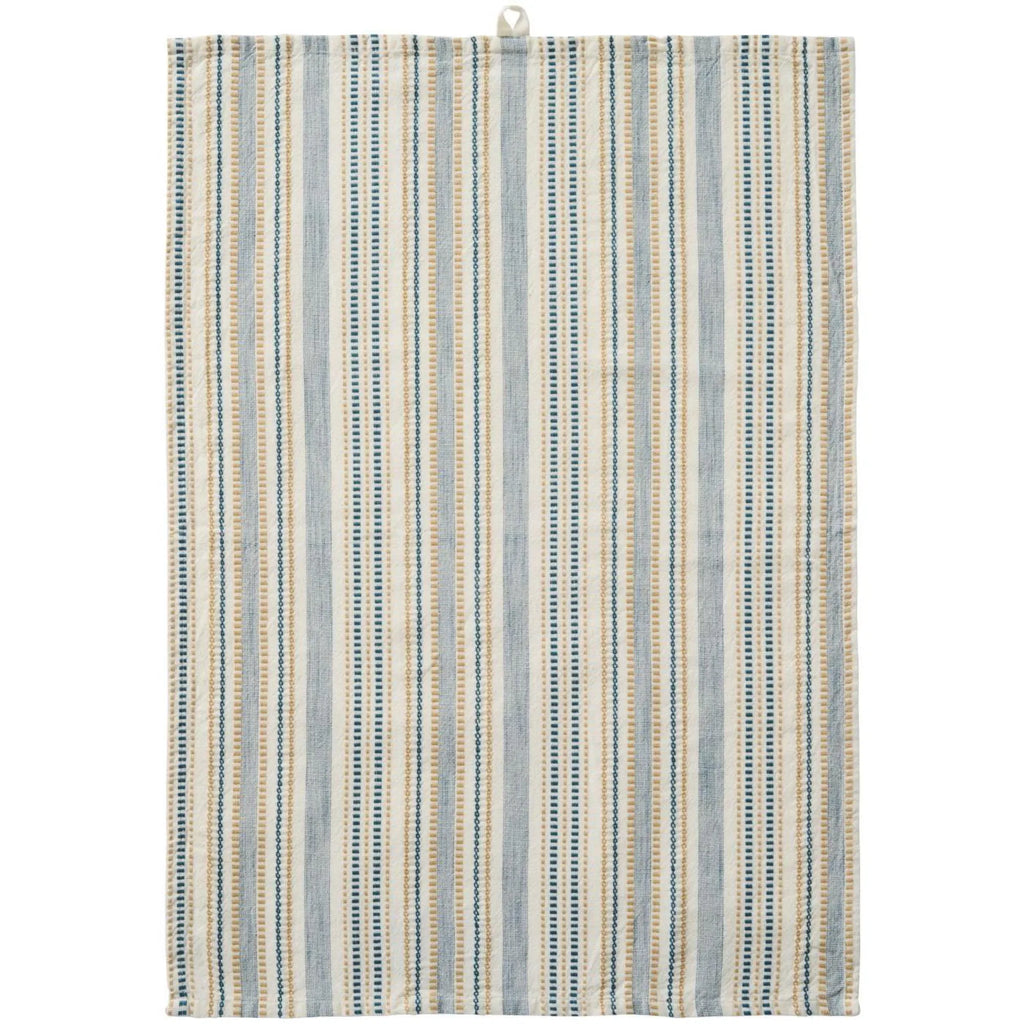 Ib Laursen Geschirrtuch „Celine“ 50 x 70 cm – Baumwolle blau gestreift