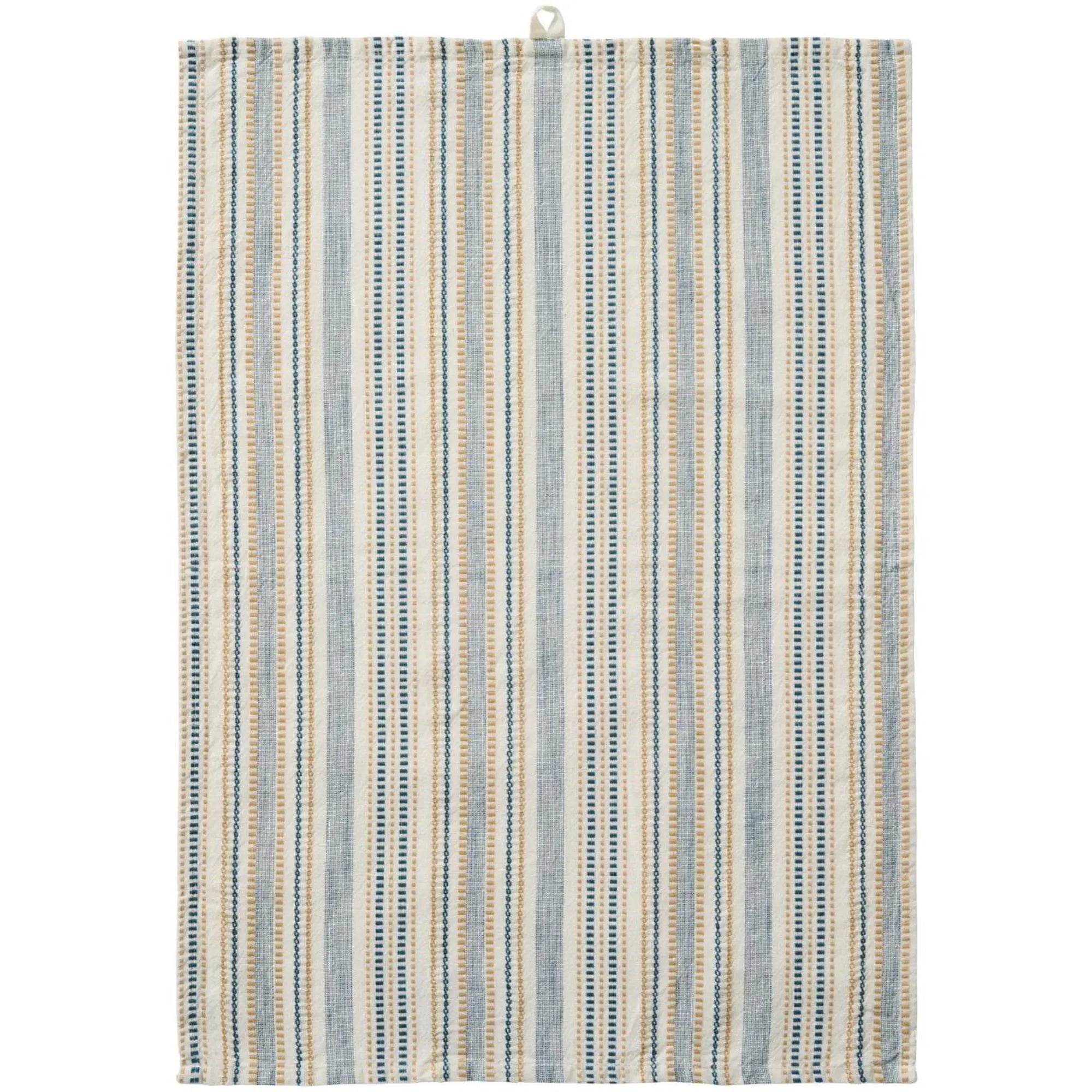 Ib Laursen Geschirrtuch „Celine“ 50 x 70 cm – Baumwolle blau gestreift