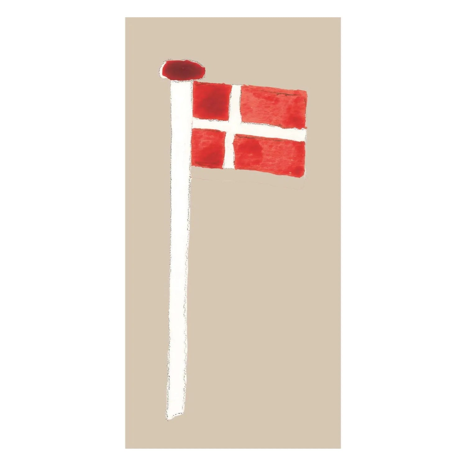 Ib Laursen Servietten „Dannebrog“ 40 x 40 cm – 16 Papierservietten mit dänischer Flagge