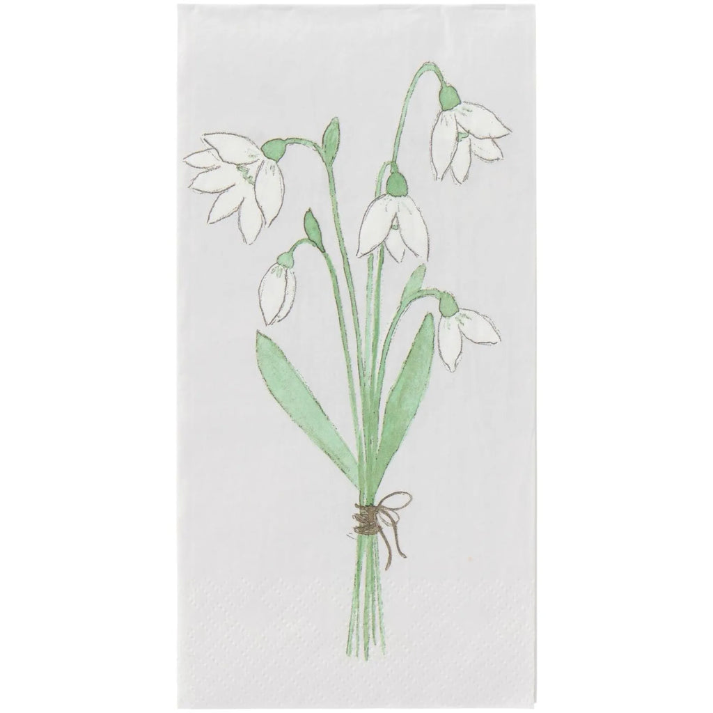 Ib Laursen Servietten „Schneeglöckchen“ 40 x 40 cm – 16 Papierservietten