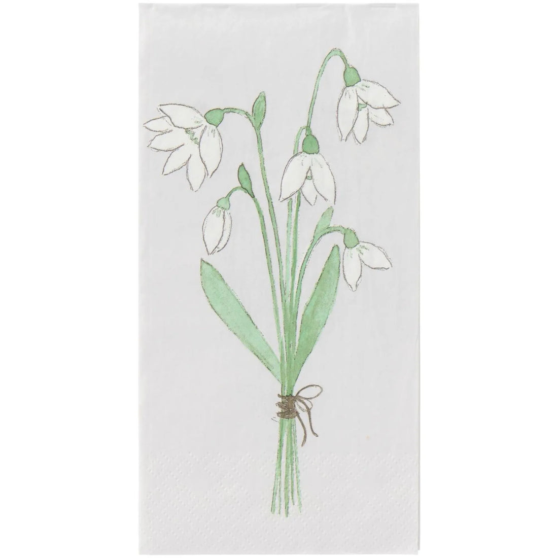 Ib Laursen Servietten „Schneeglöckchen“ 40 x 40 cm – 16 Papierservietten
