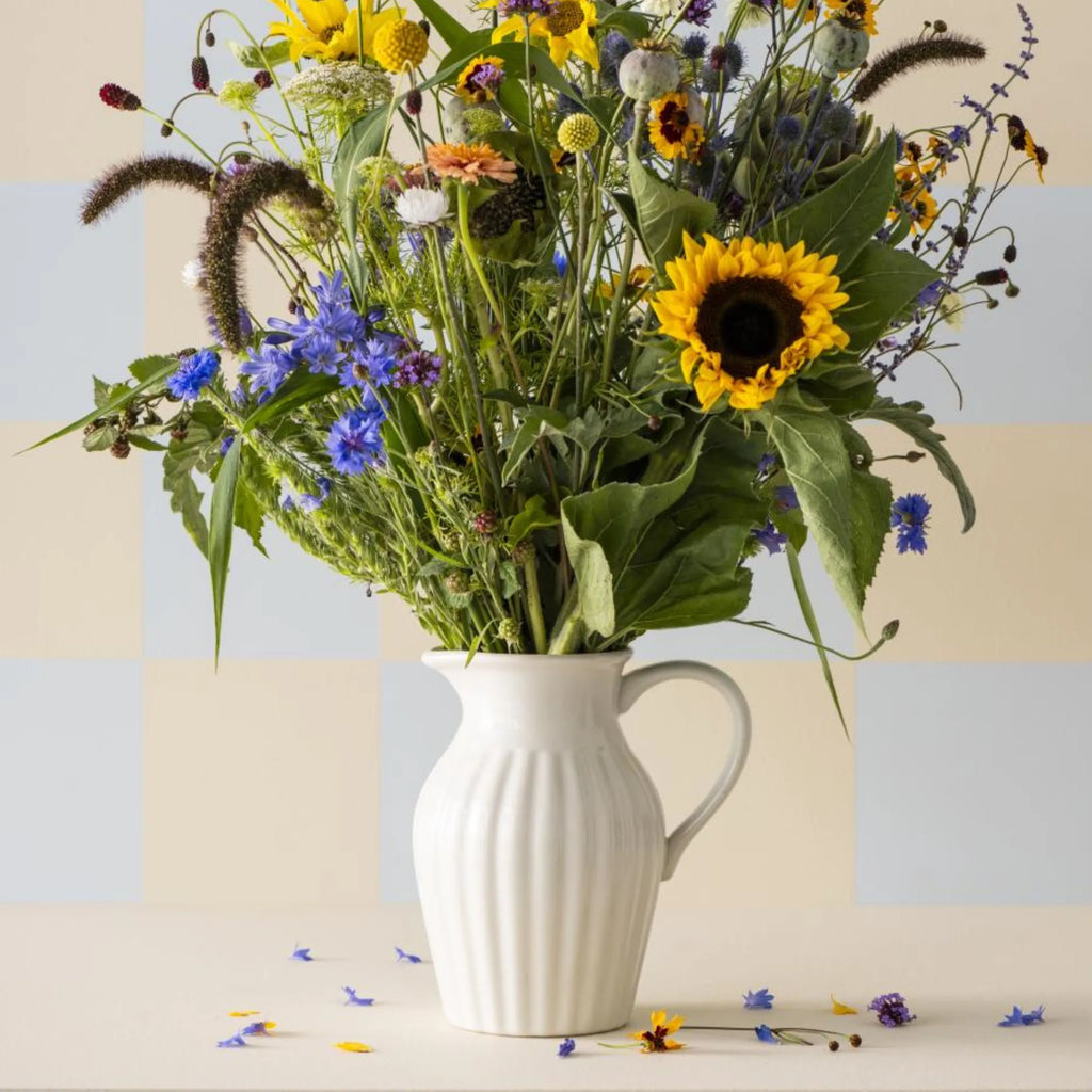 Ib Laursen Kanne Krug Vase "Mynte" 1,7 Liter Farbe "Butter Cream" creme