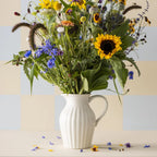 Ib Laursen Kanne Krug Vase "Mynte" 1,7 Liter Farbe "Butter Cream" creme