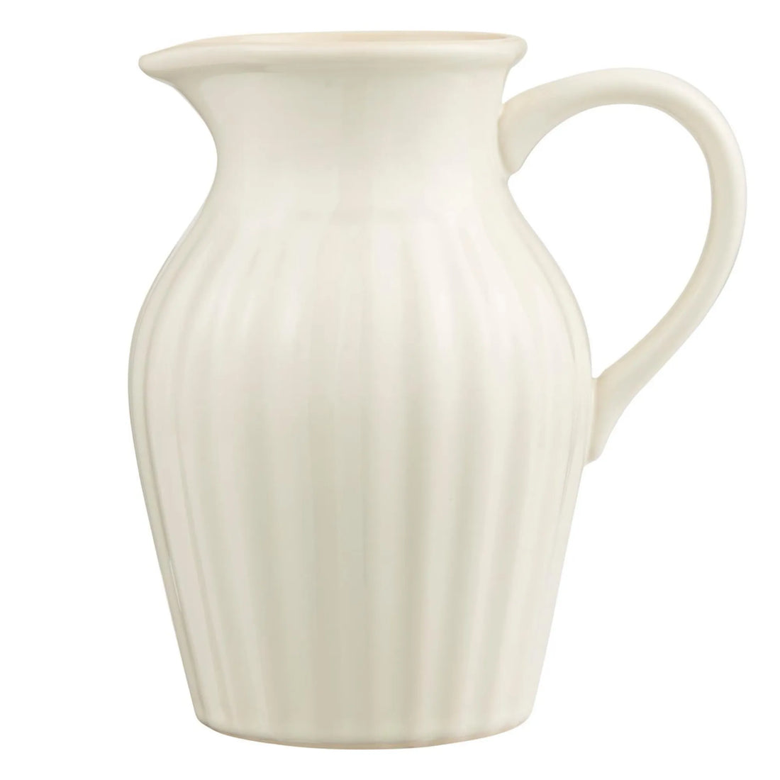 Ib Laursen Kanne Krug Vase "Mynte" 1,7 Liter Farbe "Butter Cream" creme