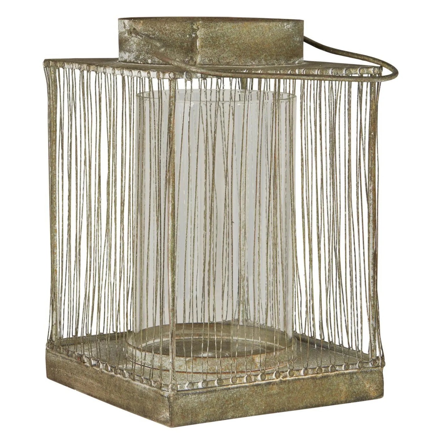 Ib Laursen Laterne „Hurricane“ aus Zink mit Glaseinsatz 23 cm