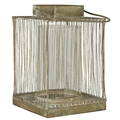 Ib Laursen Laterne „Hurricane“ aus Zink mit Glaseinsatz 23 cm