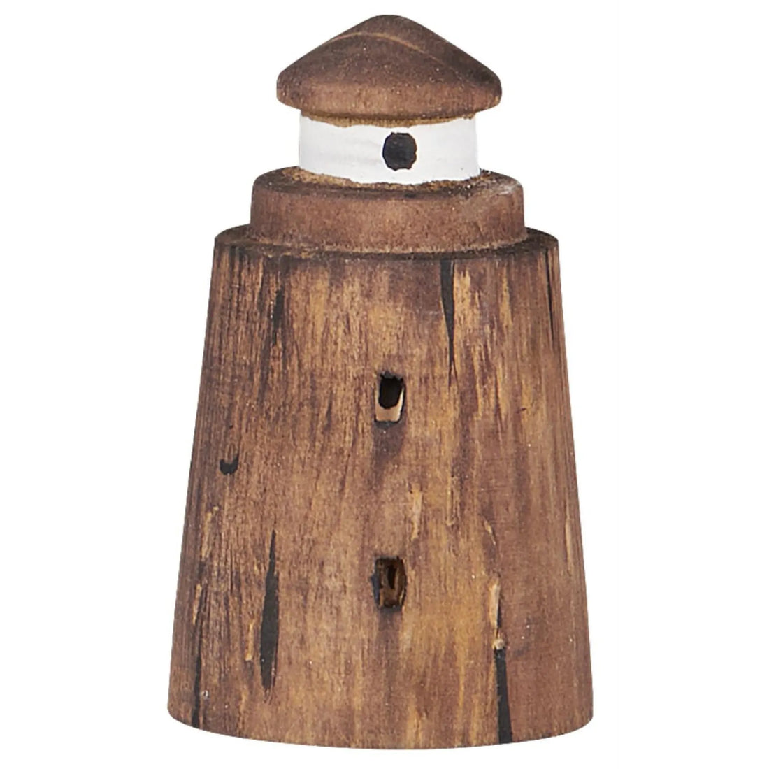 Ib Laursen Deko Leuchtturm „Nautico“ handgefertigt aus Holz 6,3 cm