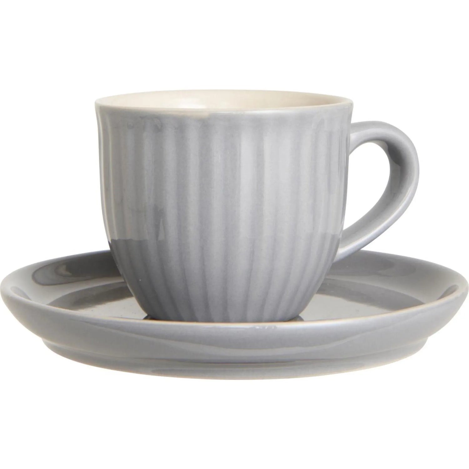 Ib Laursen "Mnyte" Tasse mit Teller 135 ml French grey