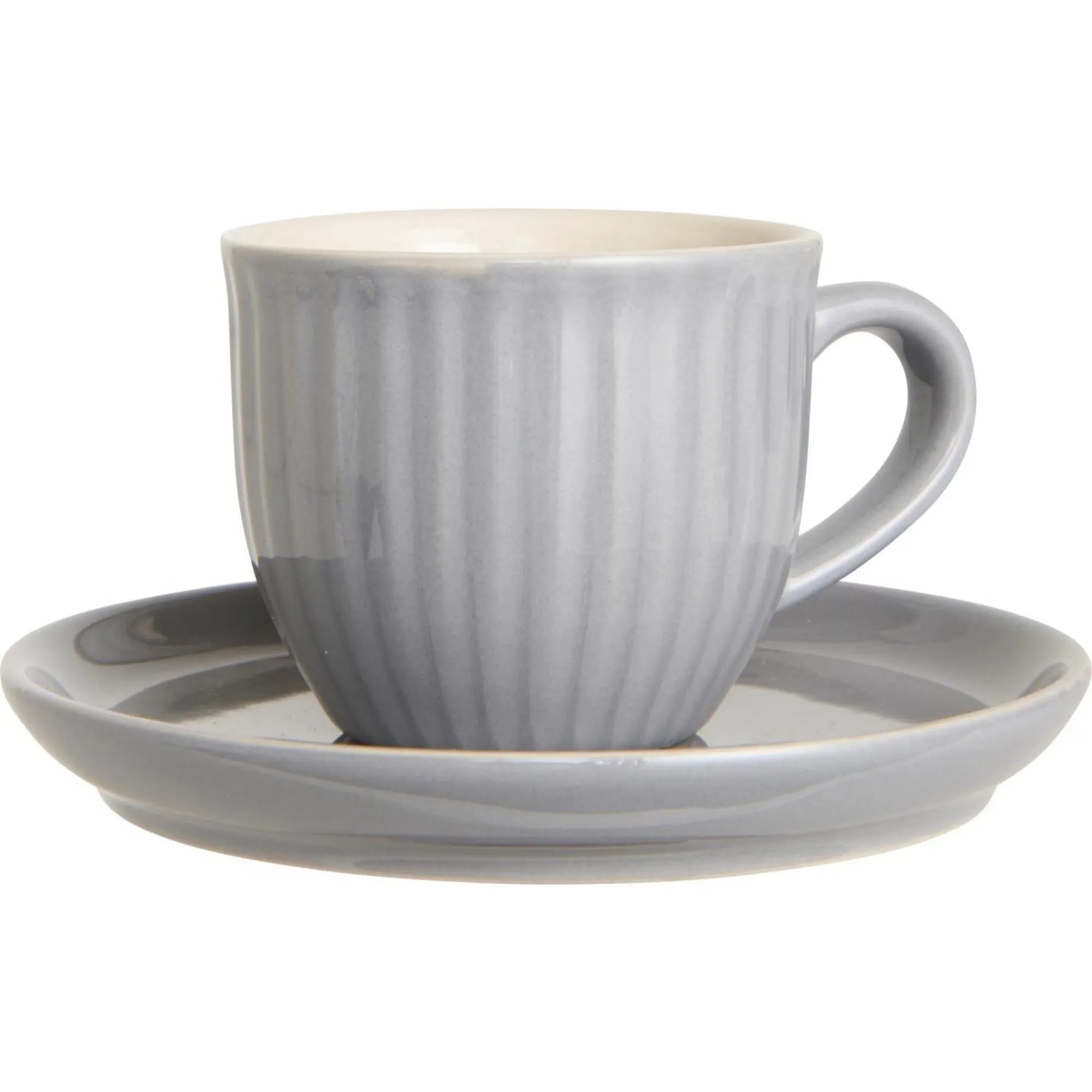 Ib Laursen "Mnyte" Tasse mit Teller 135 ml French grey