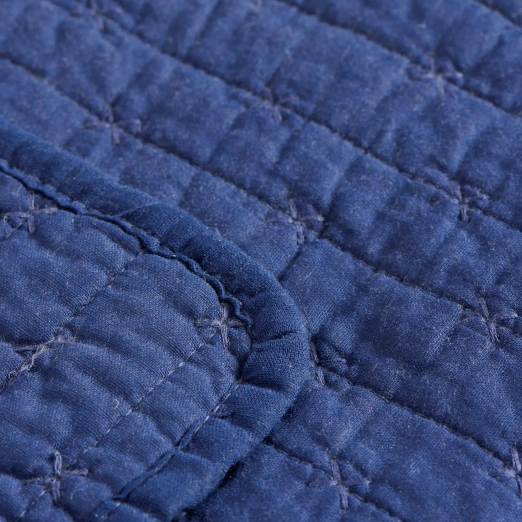 Ib Laursen Quilt Decke Indigo Blau leicht gesteppt 130 x 180 cm