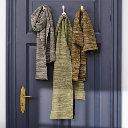Ib Laursen Strickschal grün melange aus Öko Tex Baumwolle 160 cm
