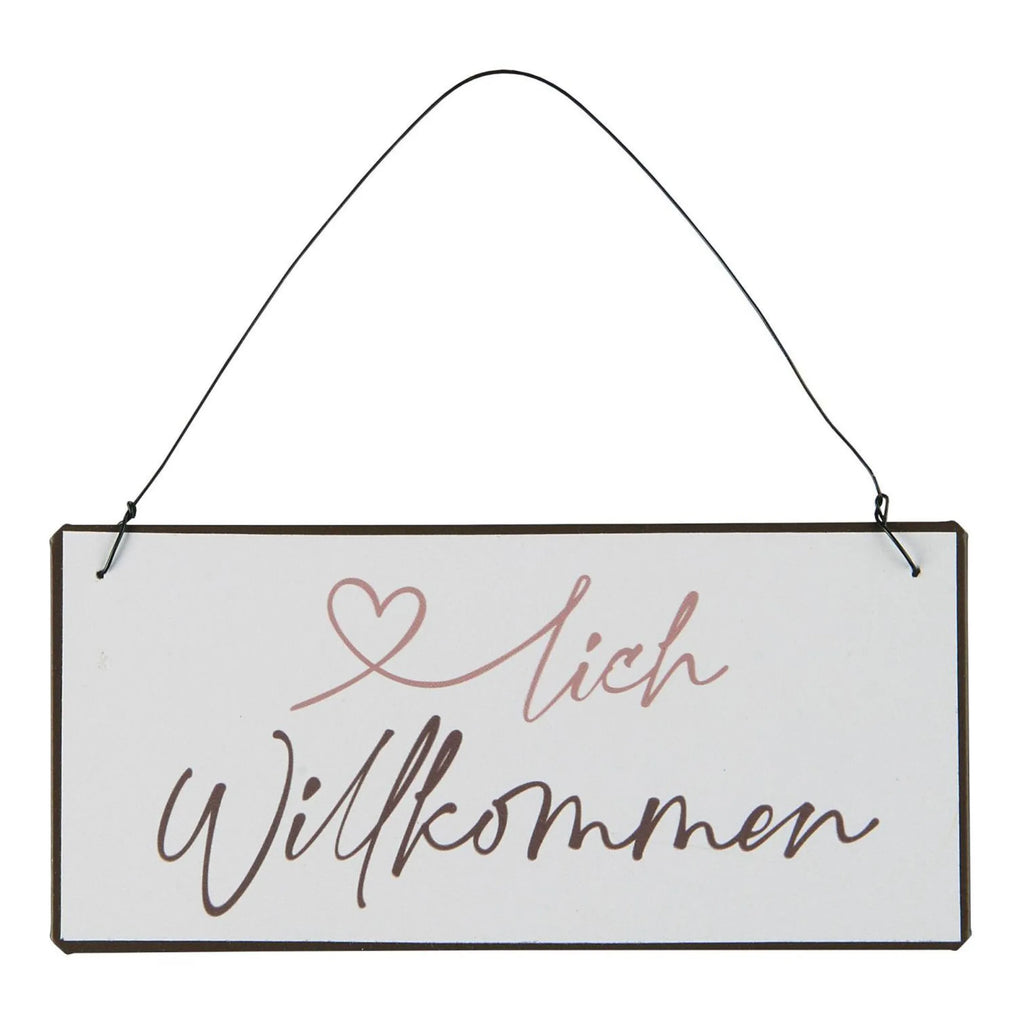 Ib Laursen Willkommensschild „Herzlich Willkommen“ aus Metall 15 cm