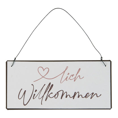 Ib Laursen Willkommensschild „Herzlich Willkommen“ aus Metall 15 cm