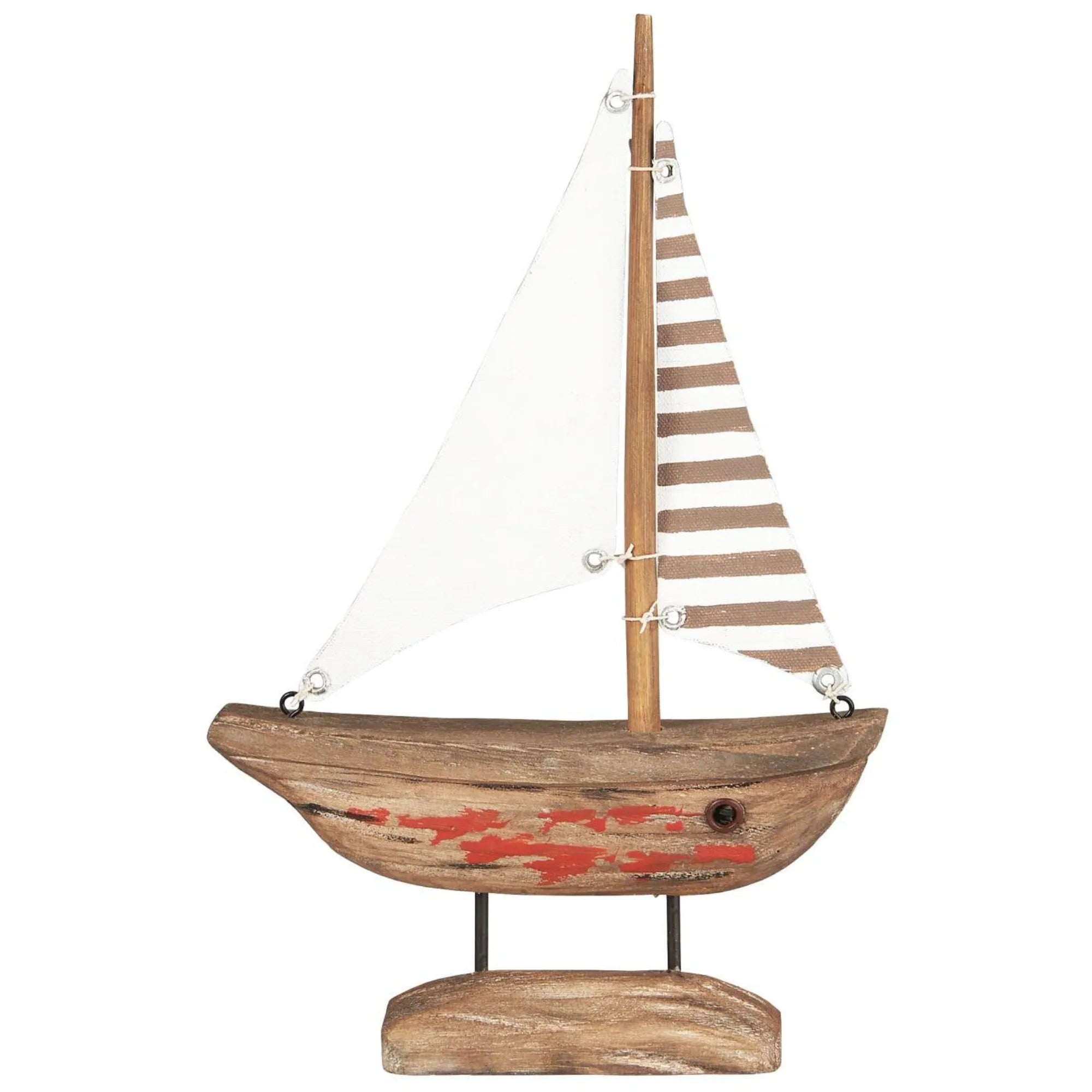 Ib Laursen Segelschiff „Nautico“ handgefertigt aus Holz 28,5 cm