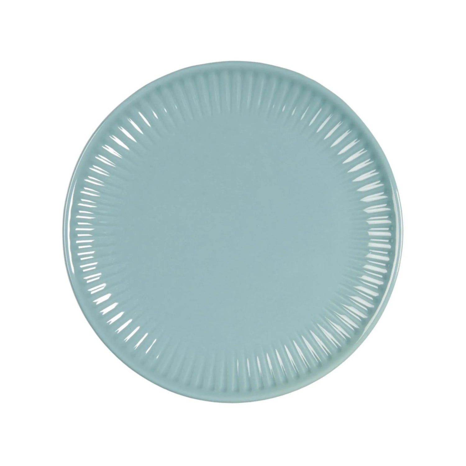 Ib Laursen Teller Mynte „Aqua Haze“ blau aus Steingut Ø 19,5 cm