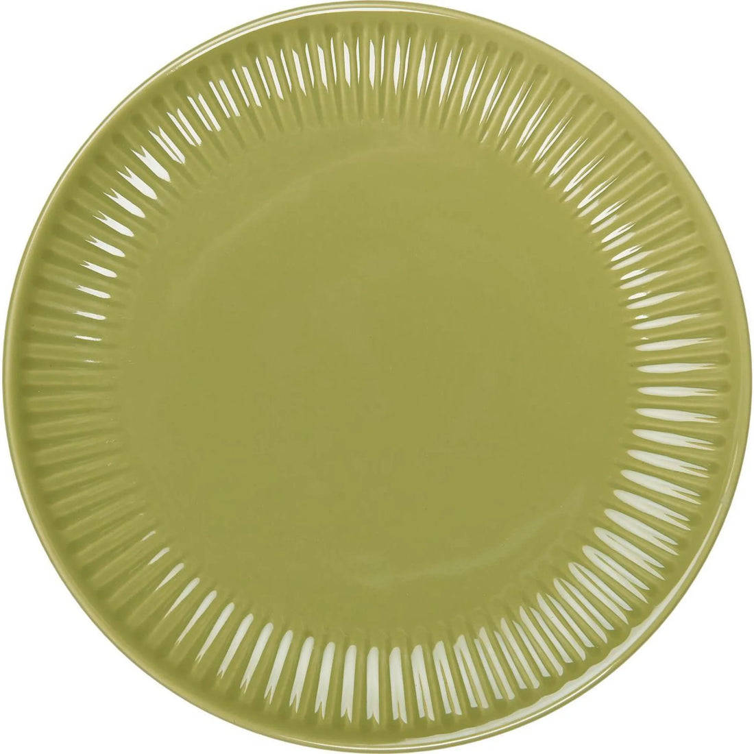 Ib Laursen Teller Mynte „Herbal Green“ grün aus Steingut Ø 19,5 cm