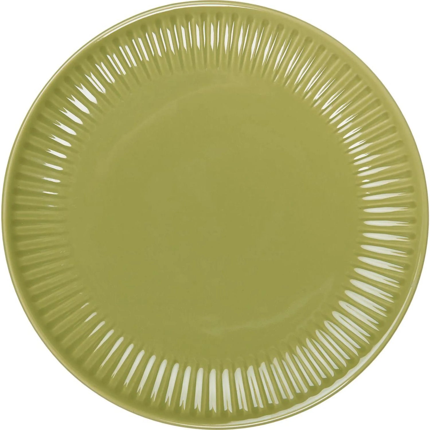 Ib Laursen Teller Mynte „Herbal Green“ grün aus Steingut Ø 19,5 cm