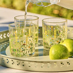 Ib Laursen Trinkglas „Summer Field“ mit Blumenmuster 200 ml