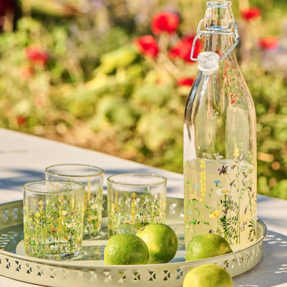 Ib Laursen Trinkglas „Summer Field“ mit Blumenmuster 200 ml