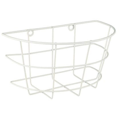Ib Laursen Wandkorb halbrund weiß aus Eisen 23 cm