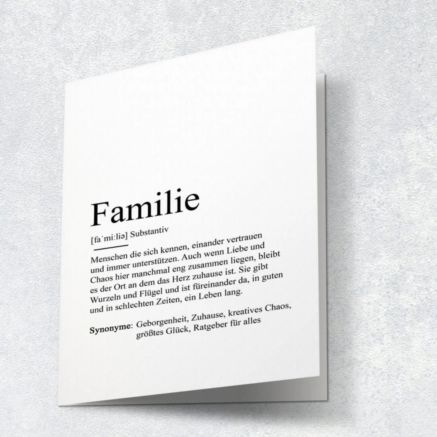 Kamewi Klappkarte "Familie" inkl. Umschlag
