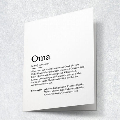 Kamewi Klappkarte "Oma" inkl. Umschlag