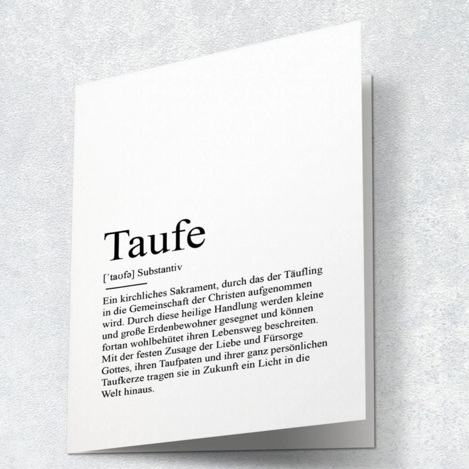 Kamewi Klappkarte "Taufe" inkl. Umschlag
